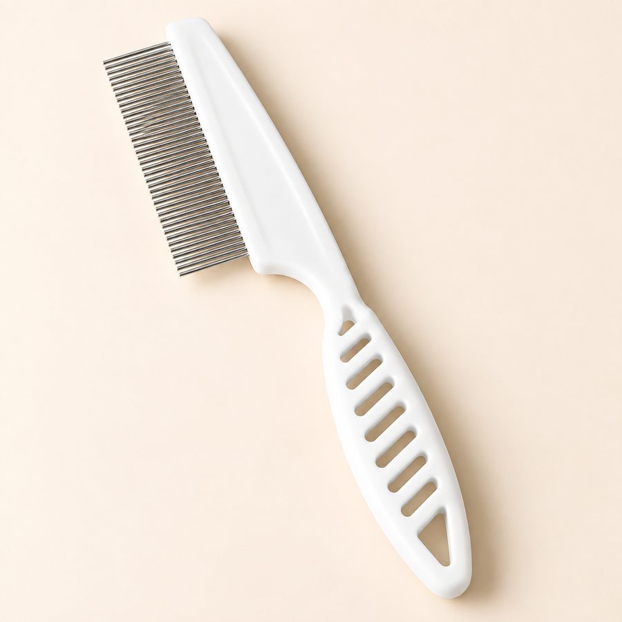 White Large Pet Face Comb